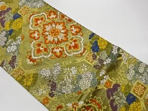 リサイクル　華紋に花々模様織出し袋帯